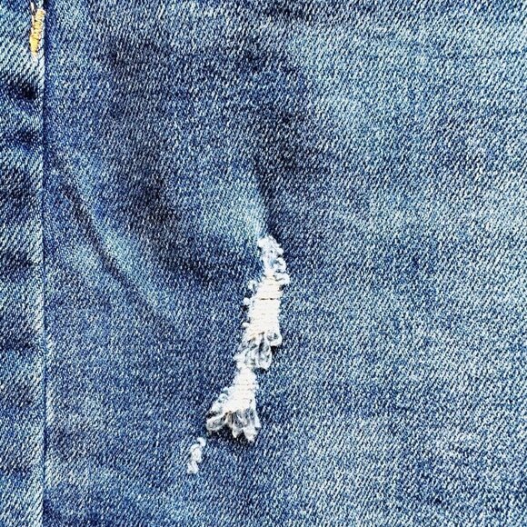 NWT LAUREN CONRAD Women High Rise Stretch Fringe Denim Cut Off Shorts Plus 24W - Picture 3 of 8